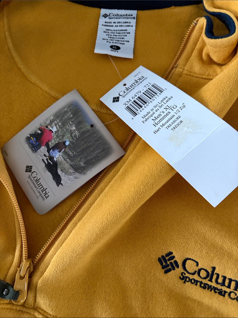 Vintage Columbia Sportswear Hart Mountain 1/2 Zip Pullover – Men’s XL – NWT - Picture 8 of 11